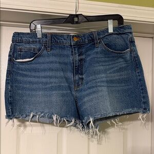 Universal Thread Frayed Hem Shortie Short Jean Shorts - Blue - size 16